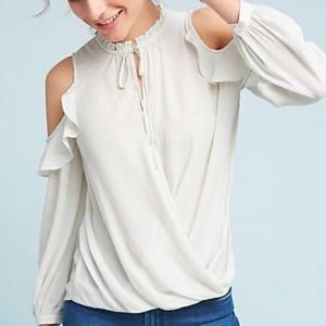 Anthro Maeve Liesel Cold Shoulder Top